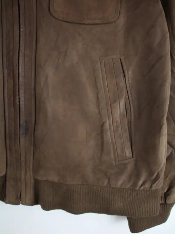 Vintage Lederjacke Braun L – Detailbild 2