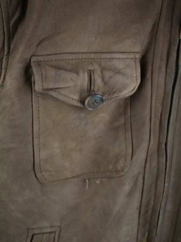 Vintage Lederjacke Braun L – Detailbild 3
