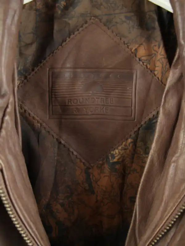 Vintage Lederjacke Braun M – Detailbild 2