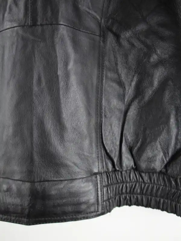 Vintage Lederjacke Schwarz XL – Detailbild 2
