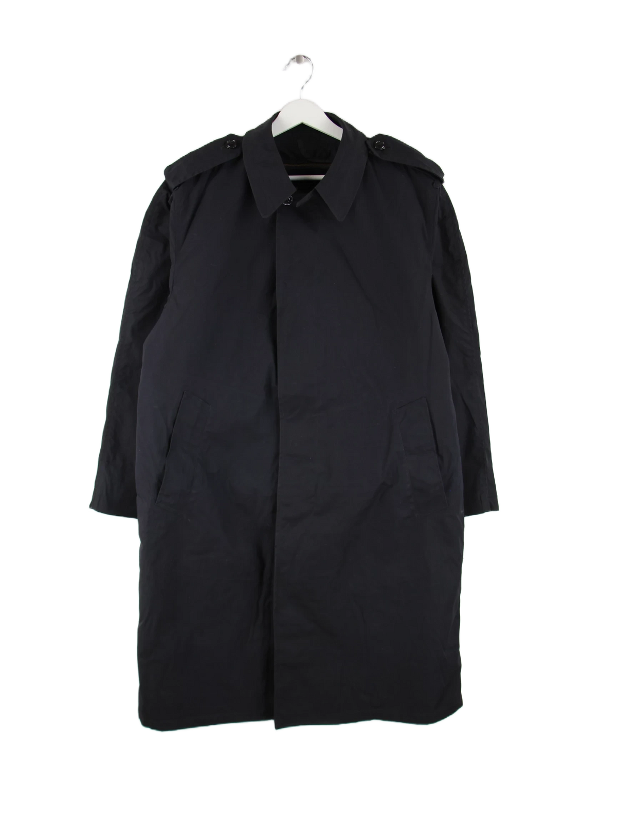 Vintage Mantel Schwarz M – Vorderseite