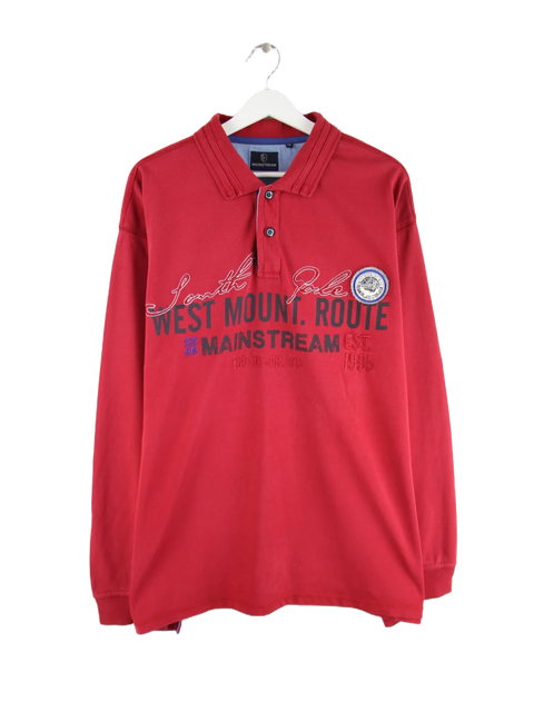 Vintage Polo Rot 3XL – Vorderseite