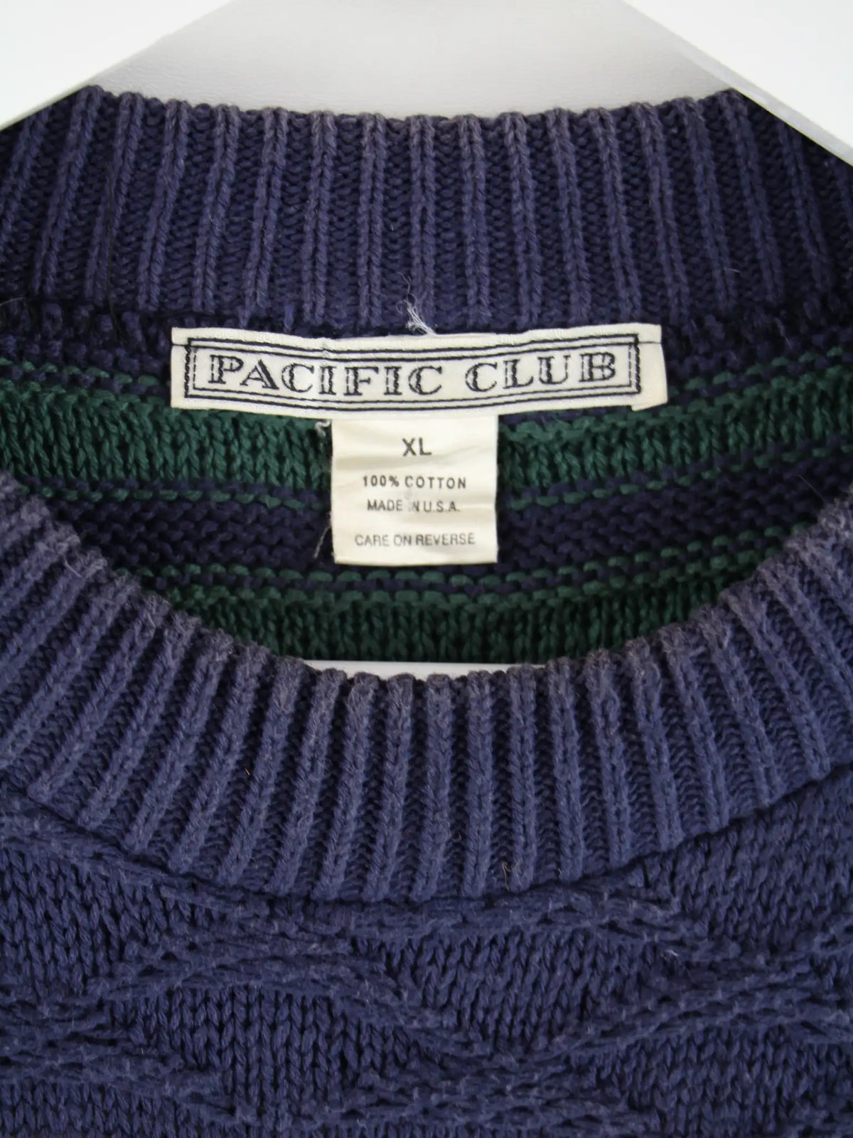Vintage Pullover Blau XL – Etikett