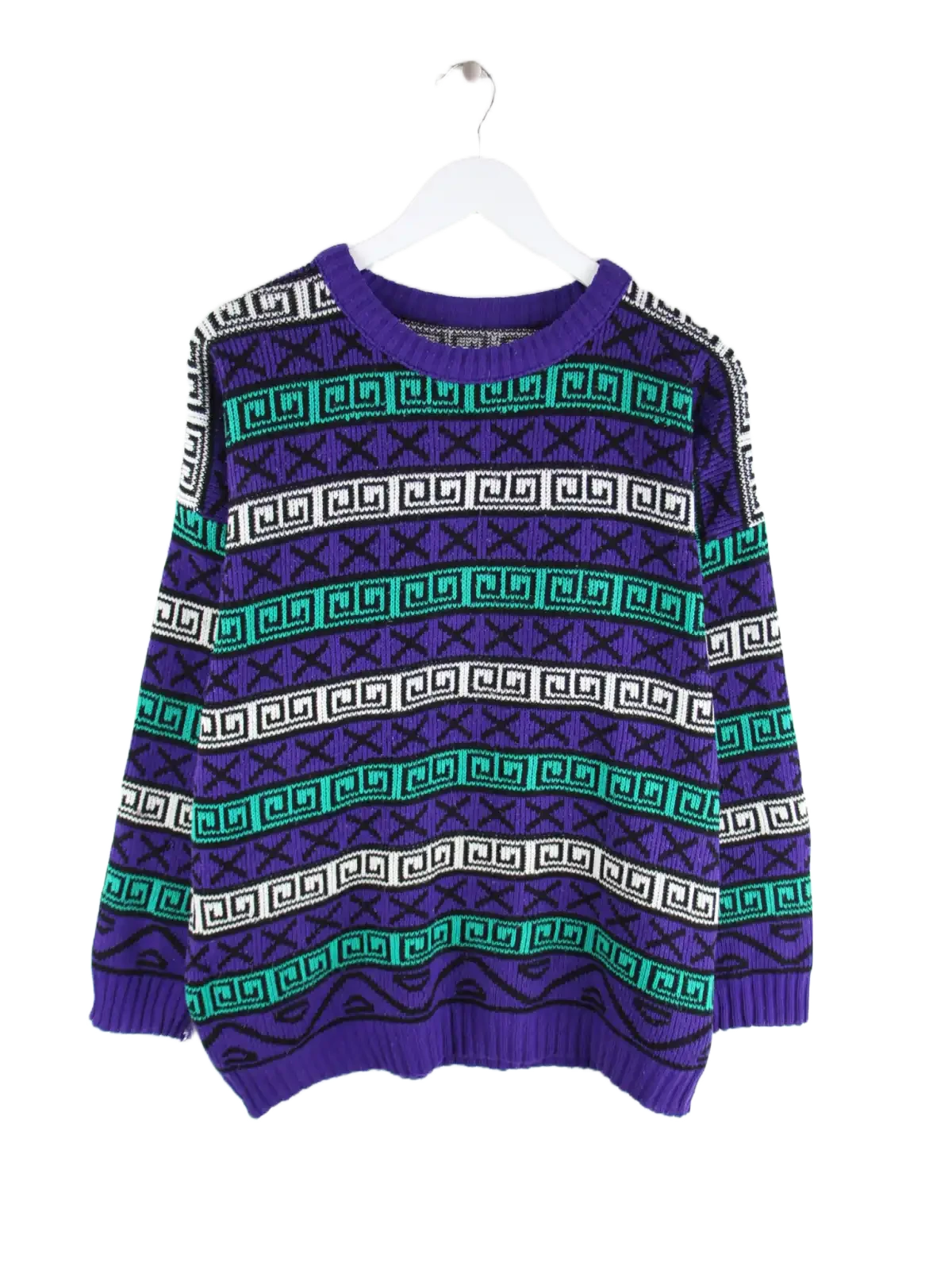 Vintage Pullover Mehrfarbig L – Vorderseite