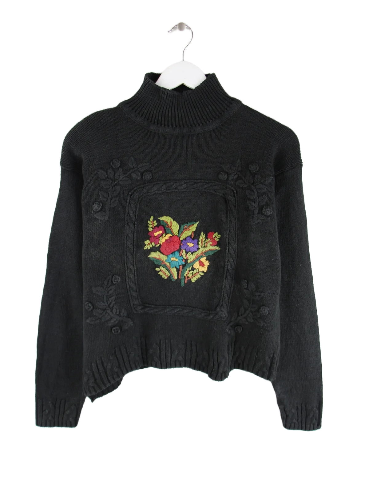 Vintage Pullover Schwarz S – Vorderseite
