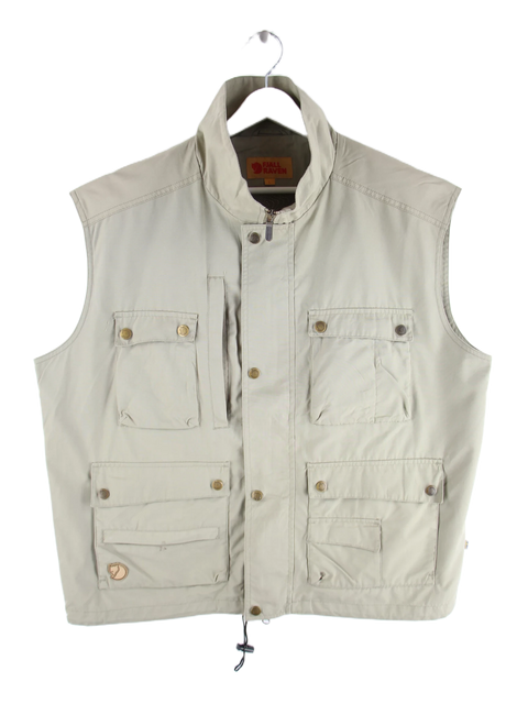 Vintage Weste Beige L – Vorderseite