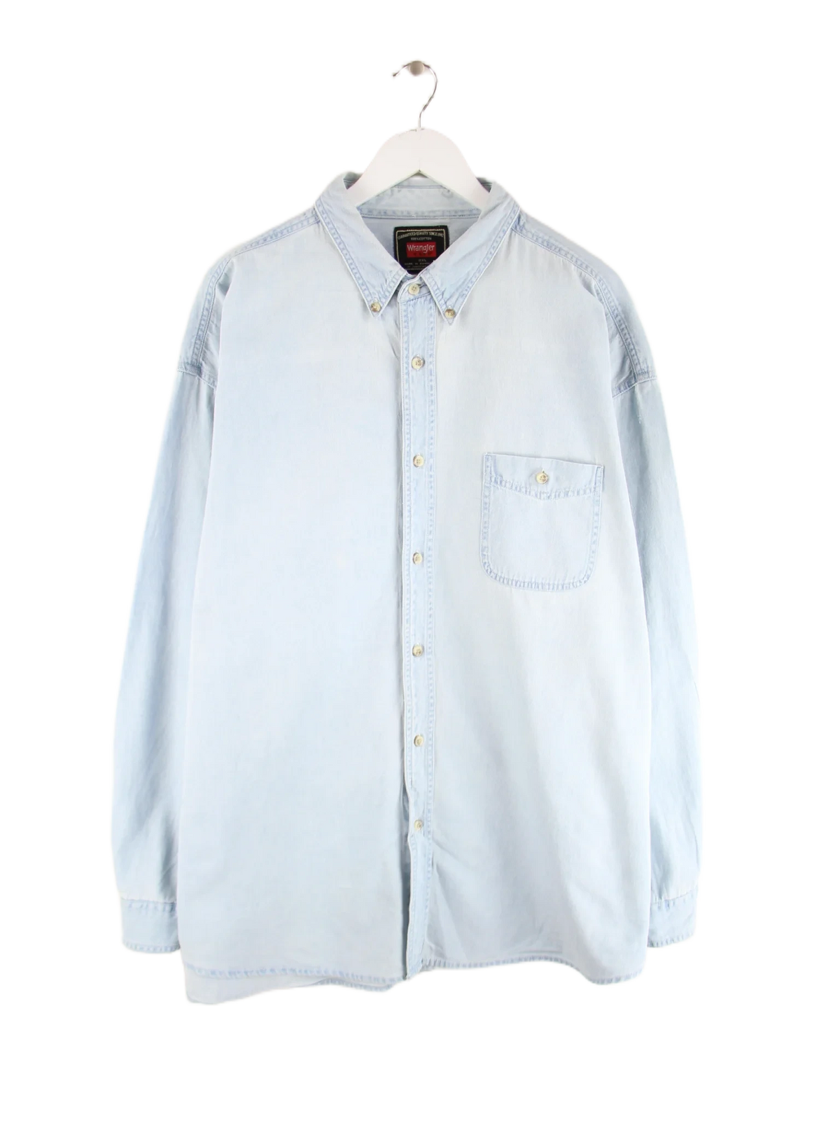 Wrangler Freizeit Hemd Blau XXL – Vorderseite