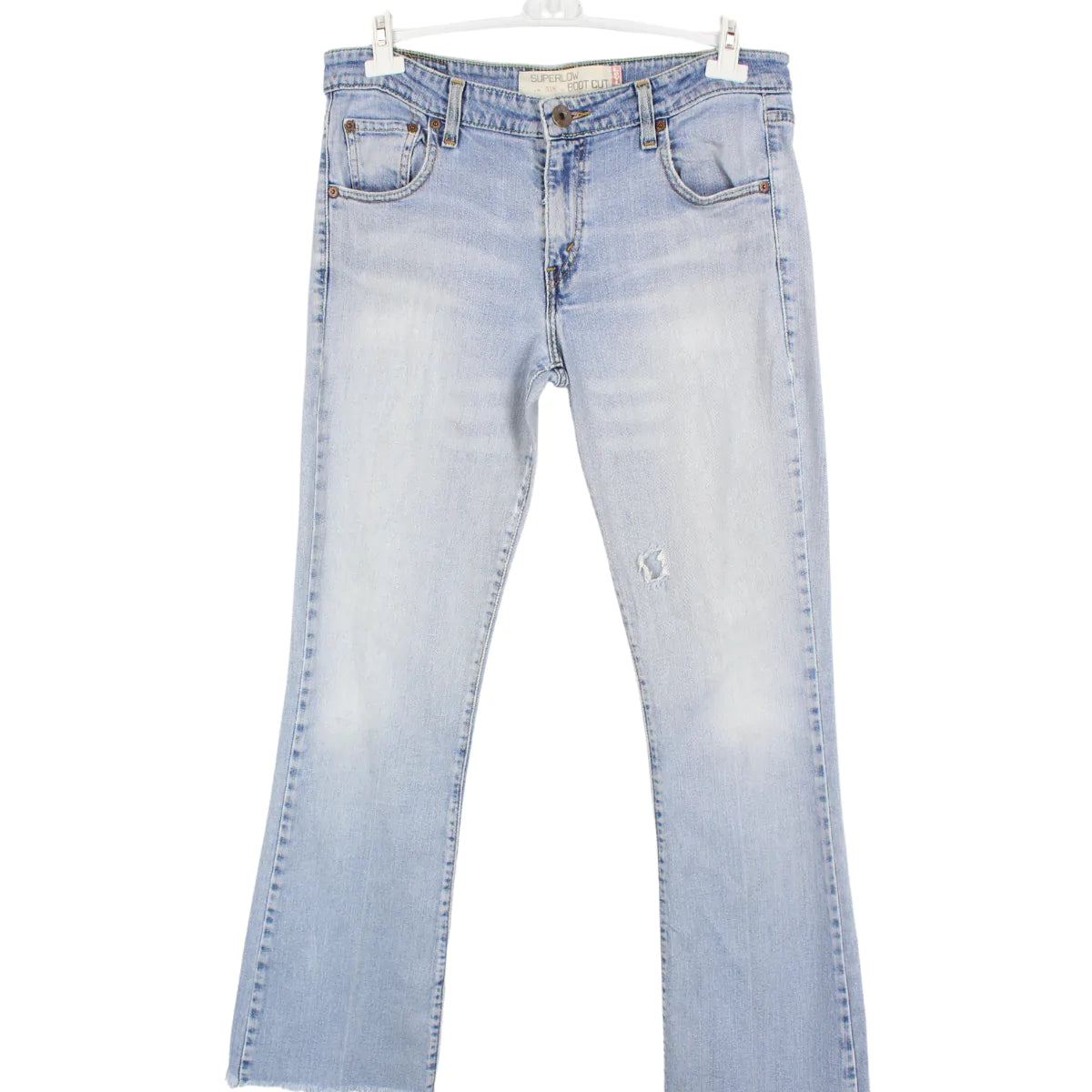 Levis 518 Womens Super Low Bootcut Jeans Blue 13 L – Peeces