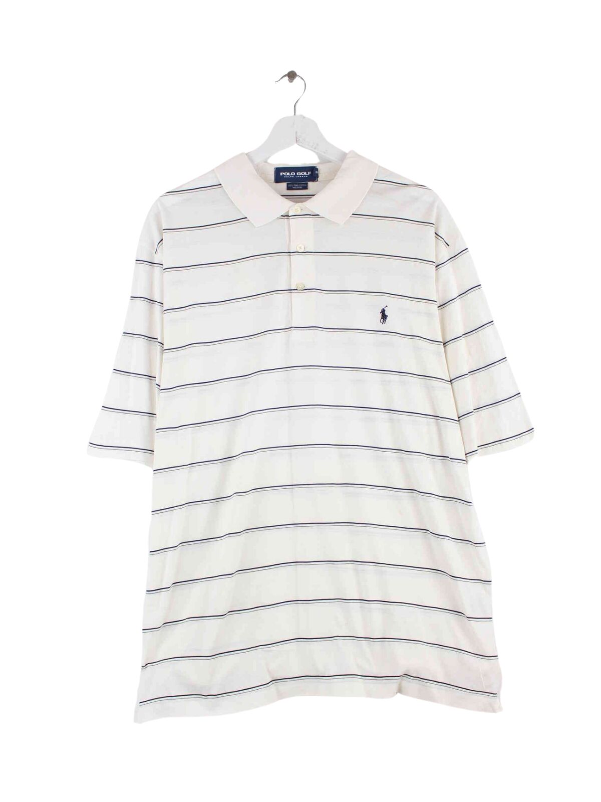 Ralph Lauren Striped Golf Polo Weiß L (front image)