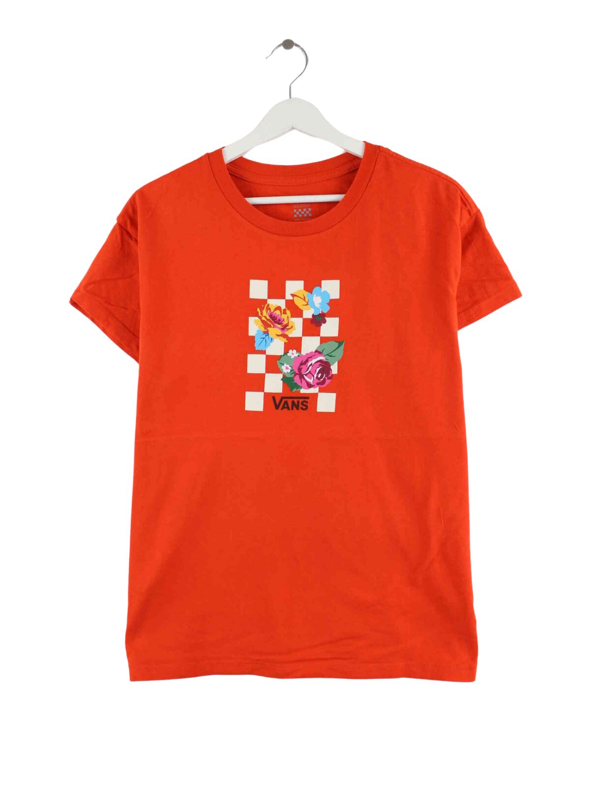 Vans Damen Flowers Print T-Shirt Orange M (front image)