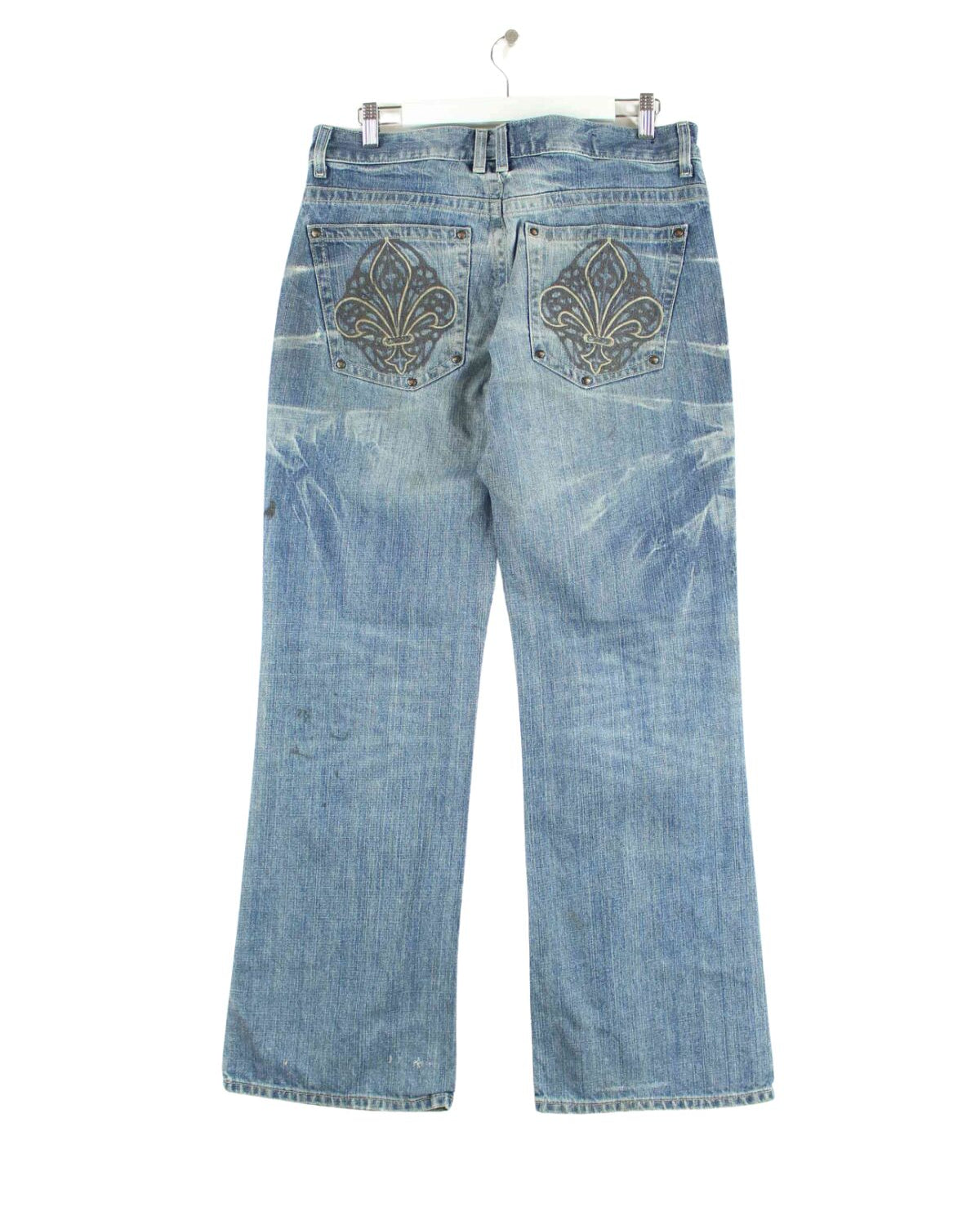 Vintage y2k Embroidered Jeans Blau W32 L32 (back image)
