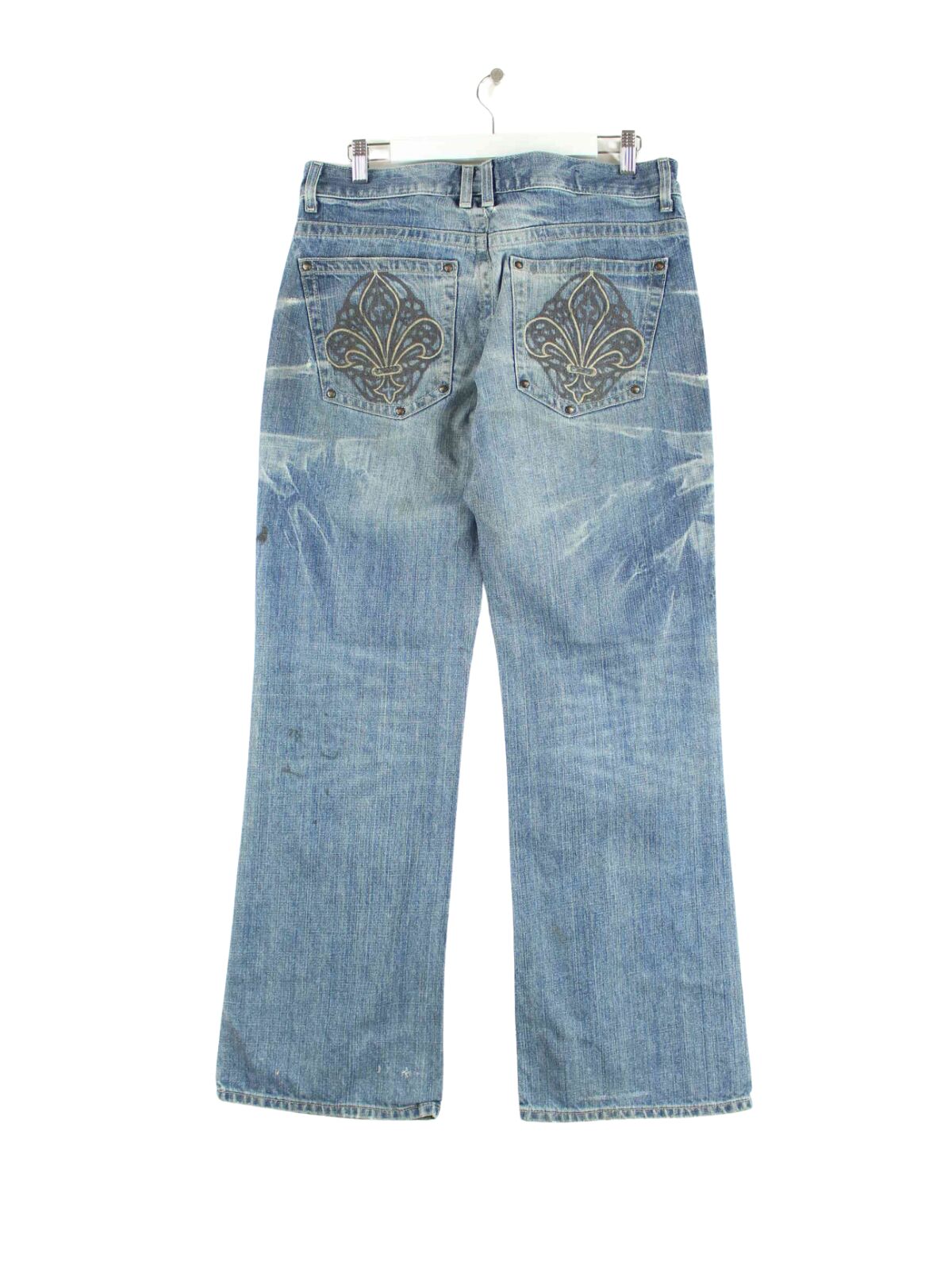 Vintage y2k Embroidered Jeans Blau W32 L32 (back image)