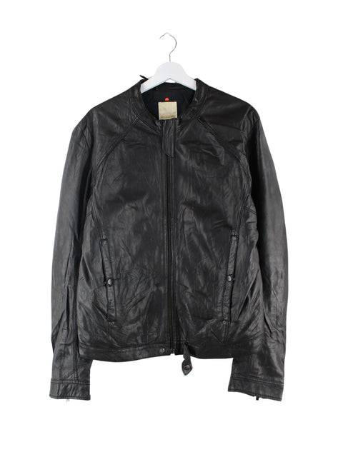 Diesel 00s Biker Leder Jacke Schwarz XL