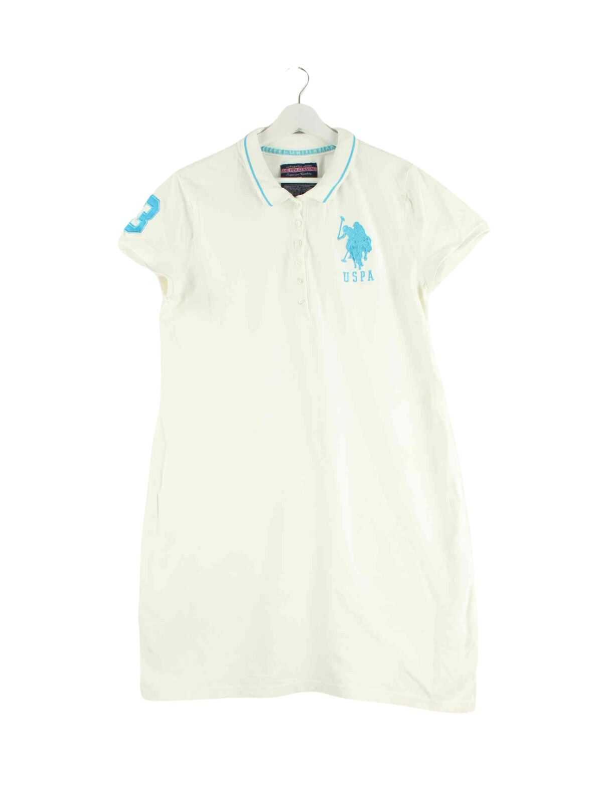 U.S. Polo ASSN. Damen 00s Embroidered Kleid Weiß XL (front image)