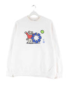Screen Stars 90s Vintage Print Sweater Weiß M (front image)