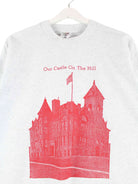 Fruit of the Loom 90s Vintage Castle Print Single Stitch T-Shirt Grau XL (back image)