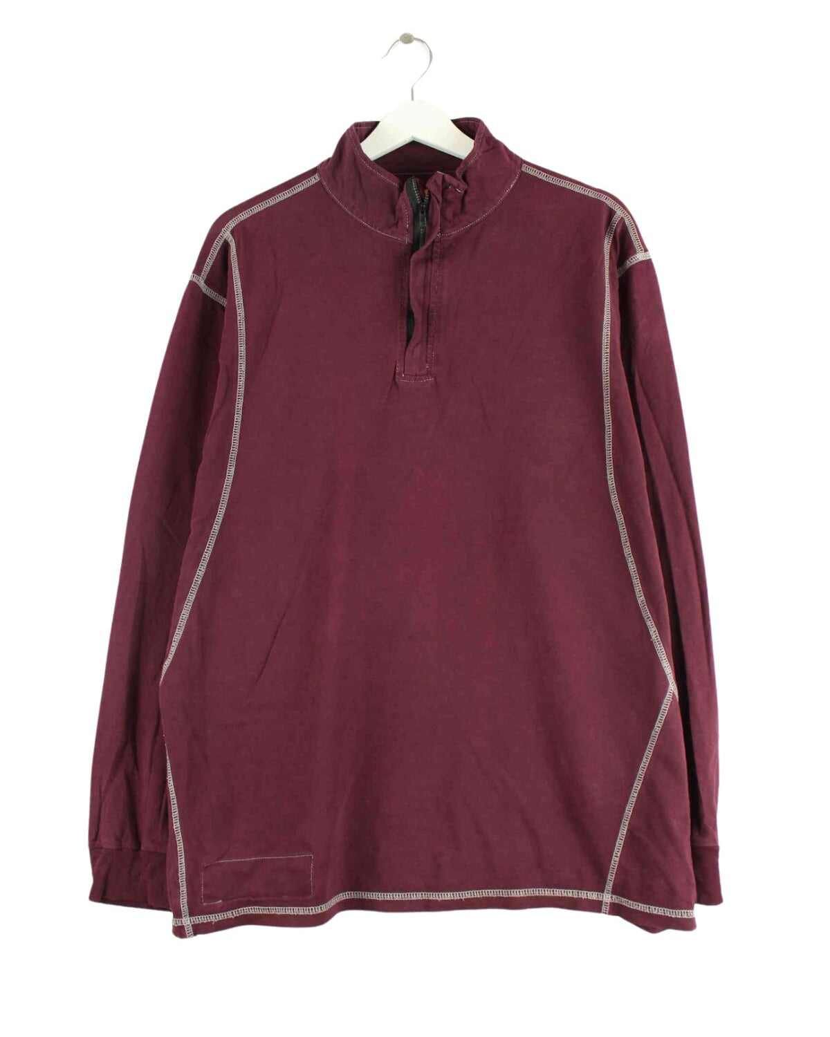 Wrangler 90s Vintage Half Zip Sweatshirt Rot XL (front image)