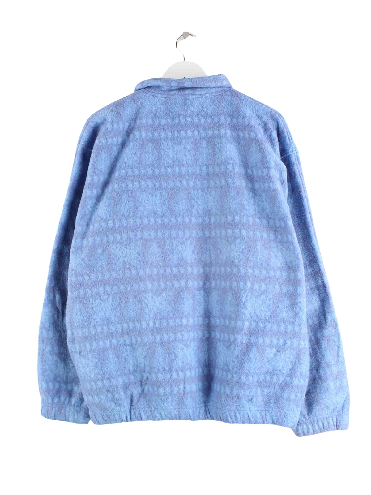 Vintage 90s Climbing Fleece Sweater Blau XL (back image)