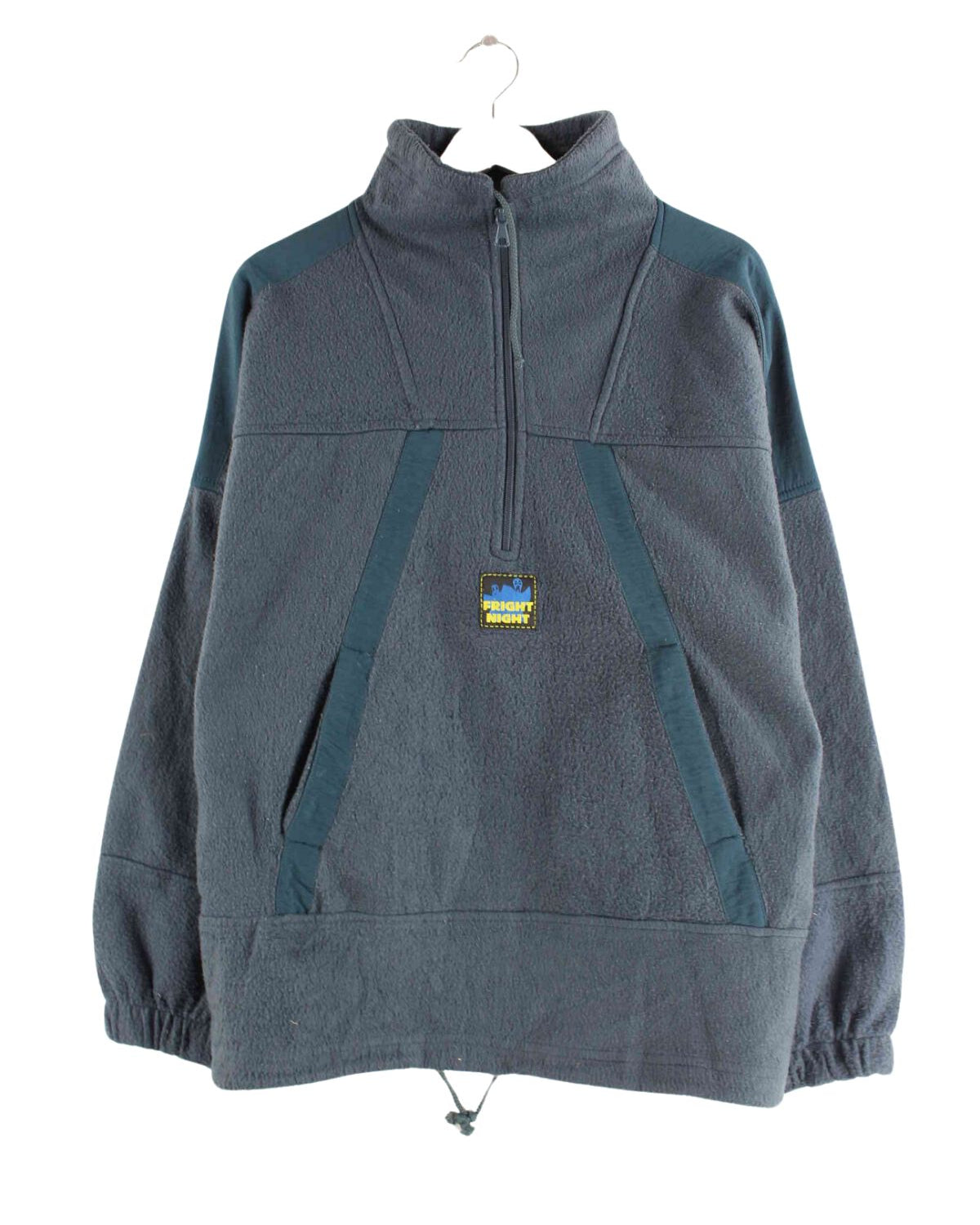 Vintage 90s Fleece Half Zip Sweater Grün XL (front image)