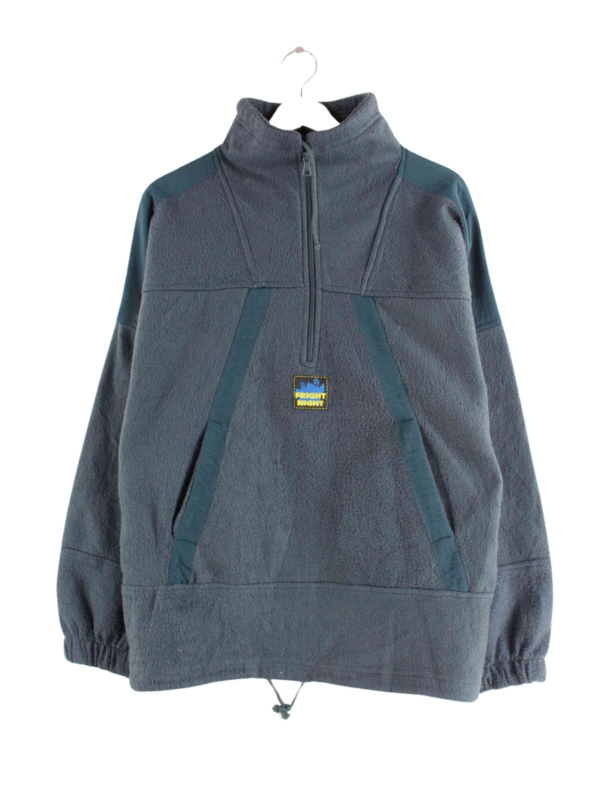 Vintage 90s Fleece Half Zip Sweater Grün XL (front image)