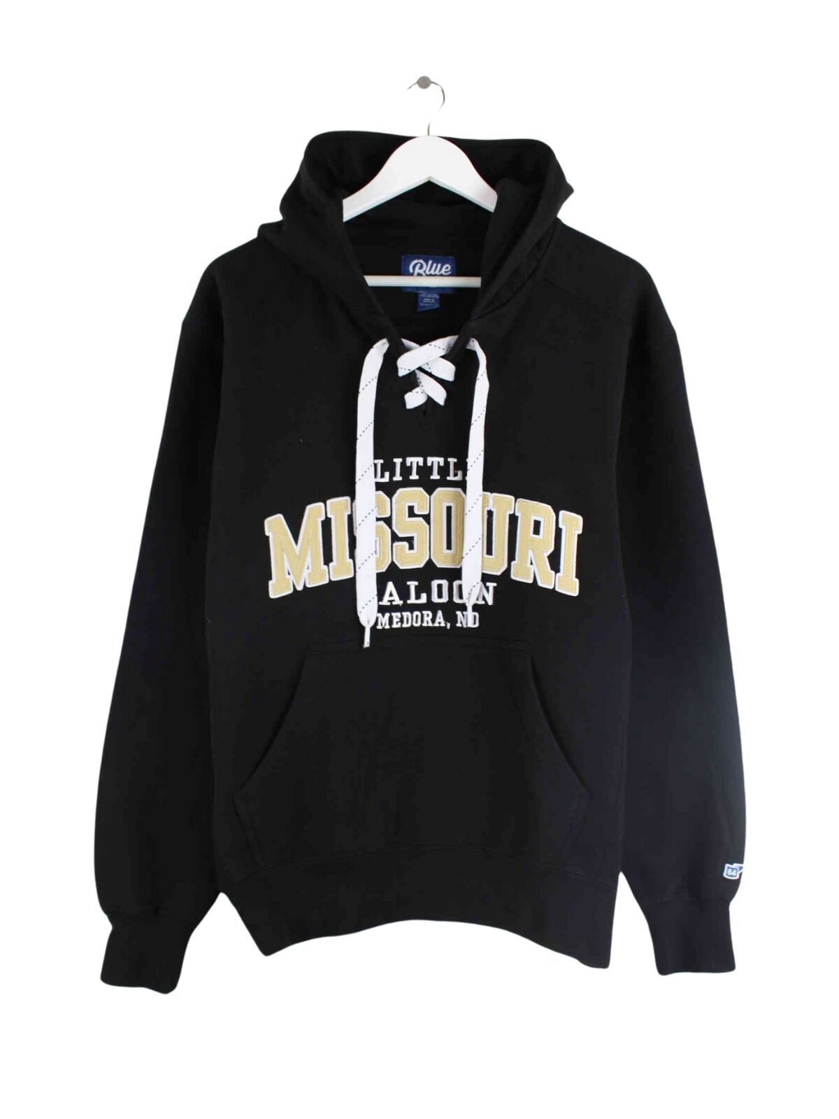 Vintage Missouri Embroidered Hoodie Schwarz S (front image)