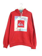 Quiksilver 90s Vintage Embroidered Print Hoodie Rot M (front image)