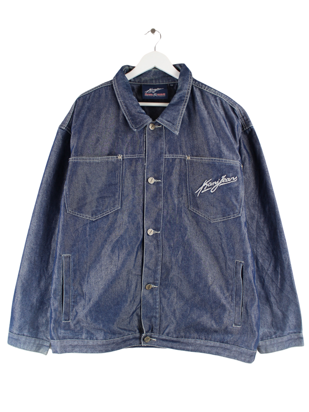 Jeans Jacket Karl Kani Blaue Jacke Karl Kani Y2k Embroidered Denim