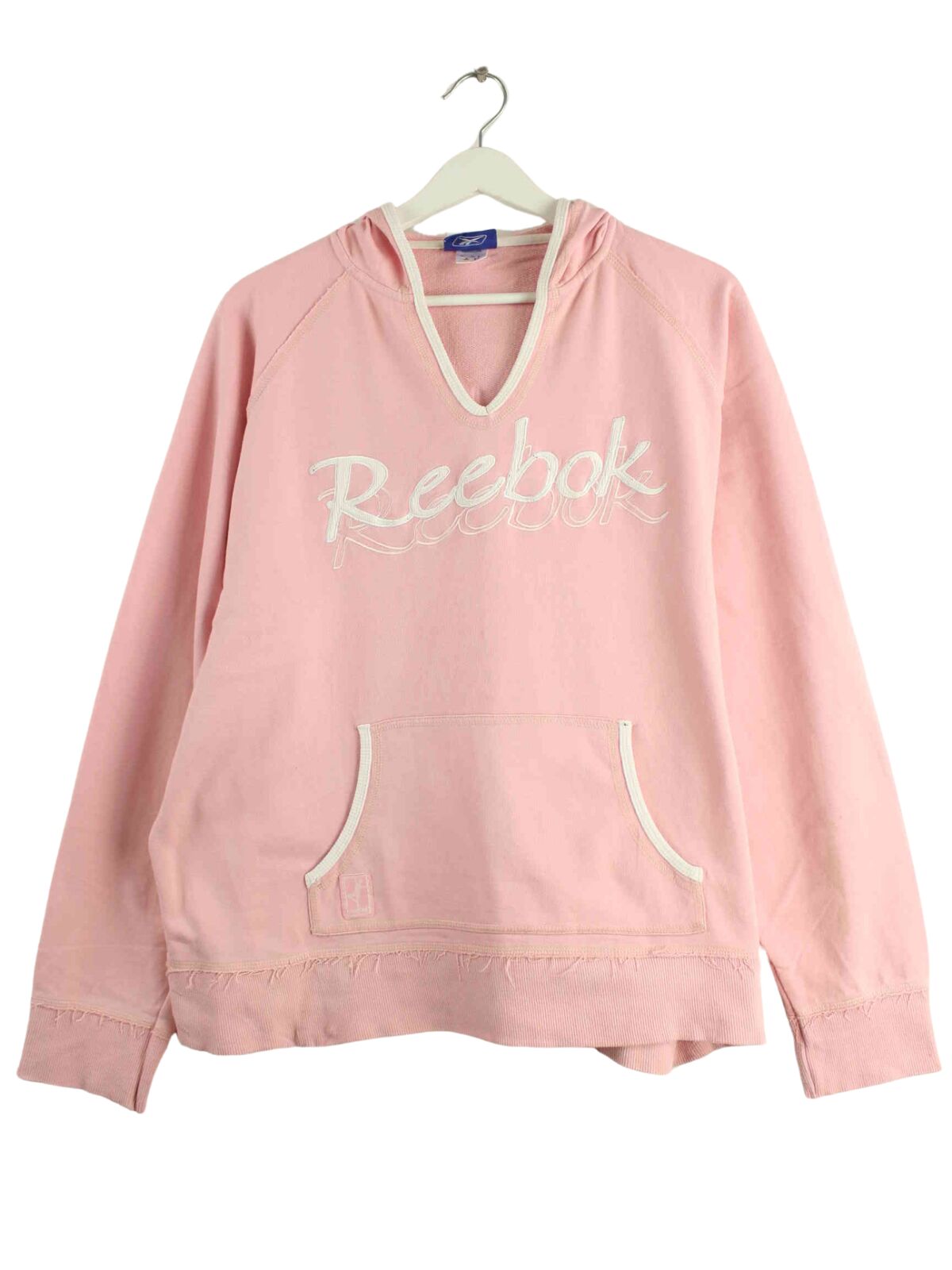 Reebok Damen Embroidered Hoodie Rosa L (front image)