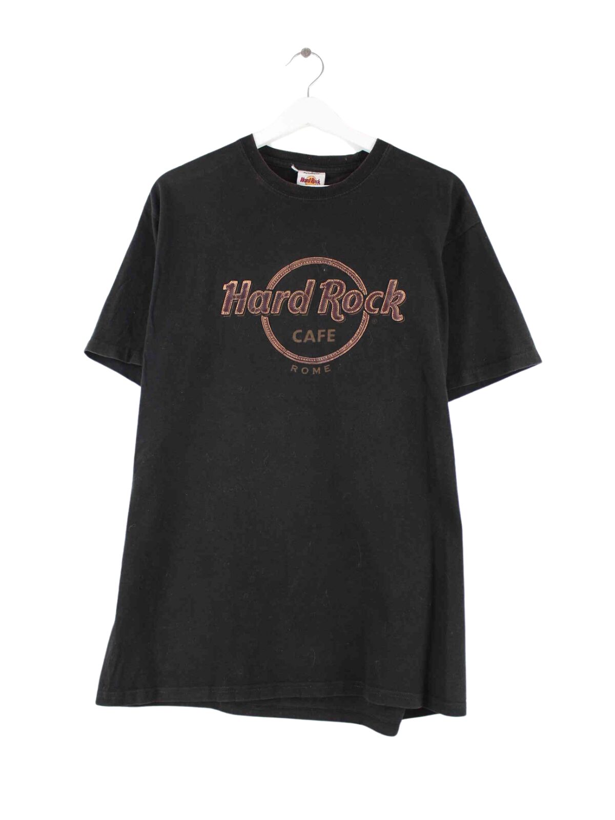 Hard Rock Cafe 00s Rome Print T-Shirt Schwarz M (front image)