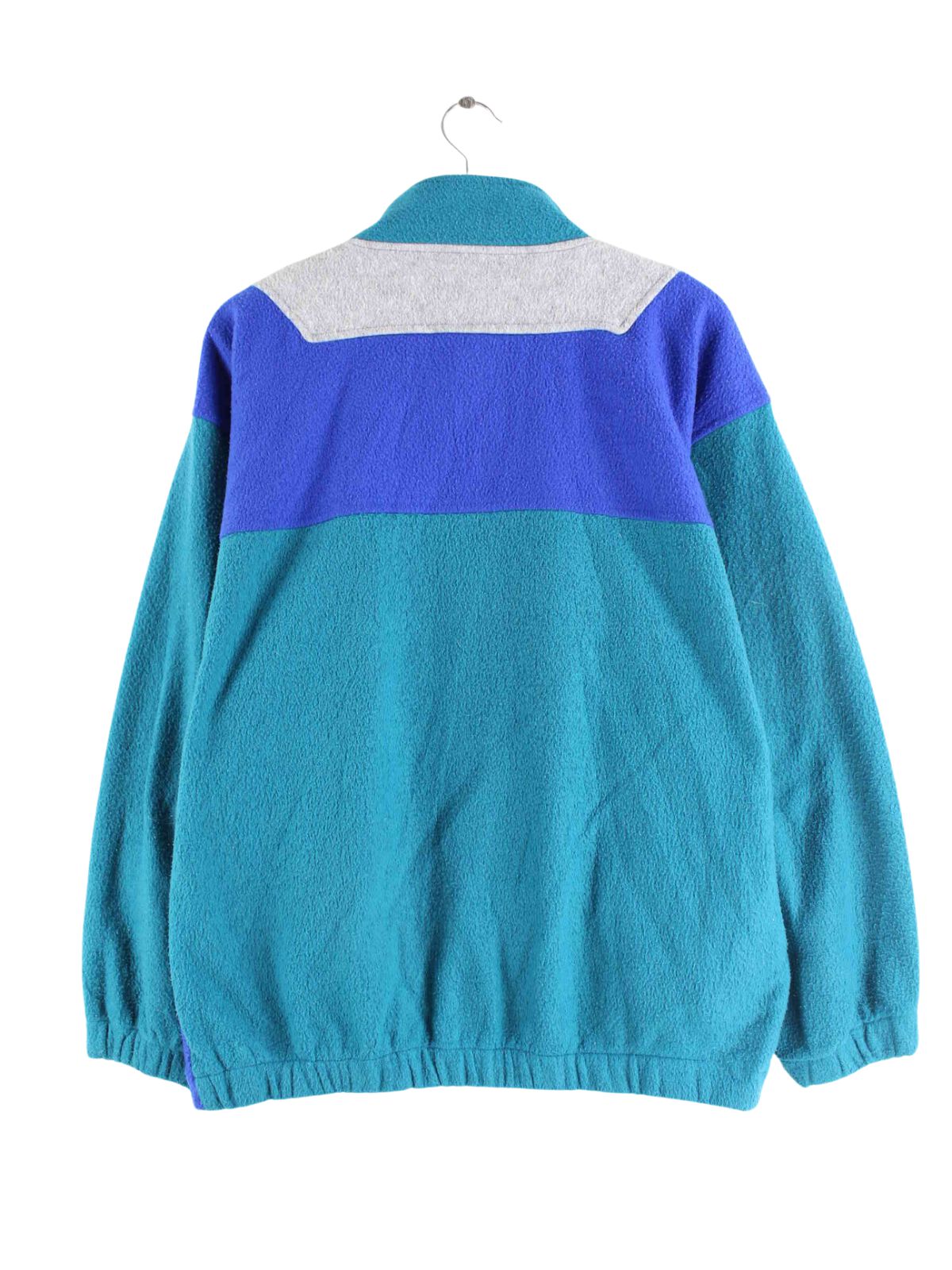 Vintage 90s Fleece Sweater Grün L (back image)