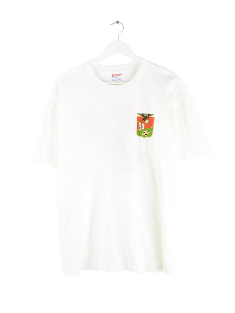 Hanes 90s Vintage Print T-Shirt Weiß XL