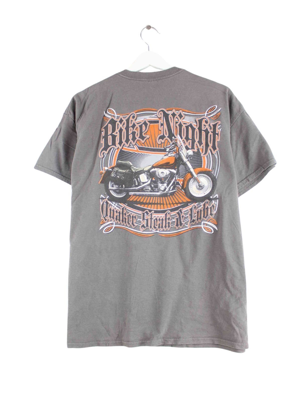 Gildan Biker The Lube Print T-Shirt Grau L (back image)
