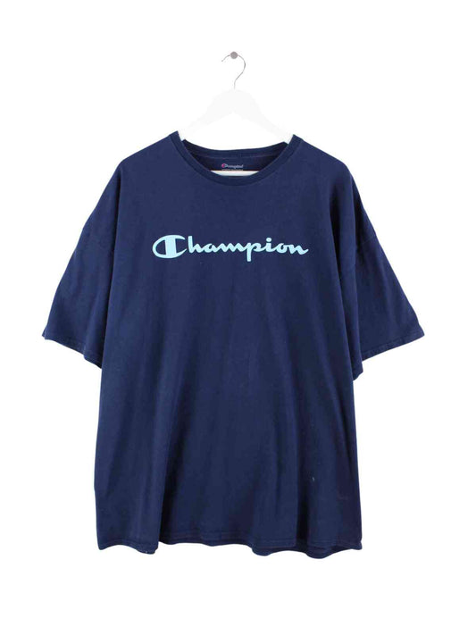Champion Print T-Shirt Blau 3XL