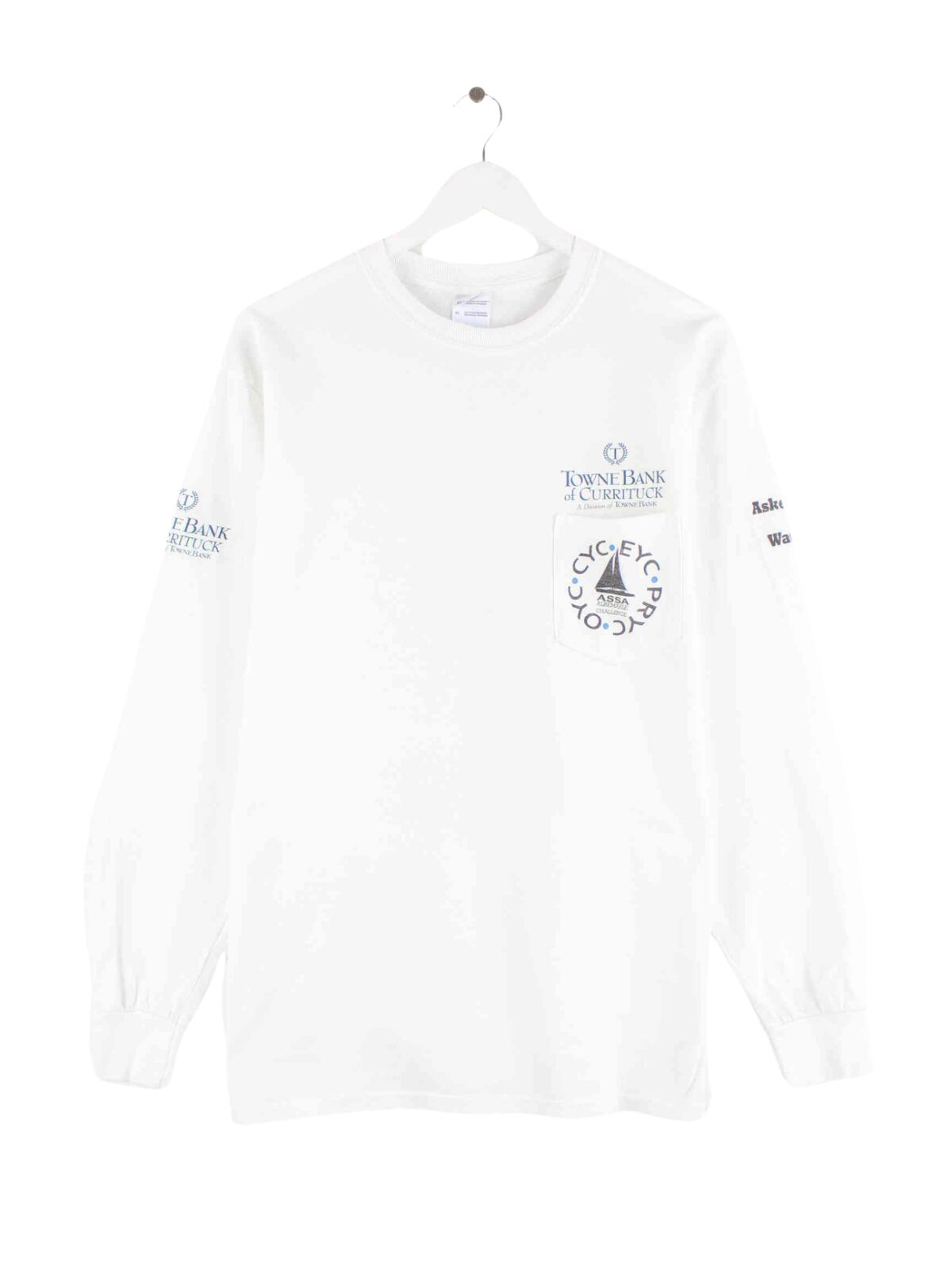 Gildan Yacht Club Print Sweatshirt Weiß M (front image)