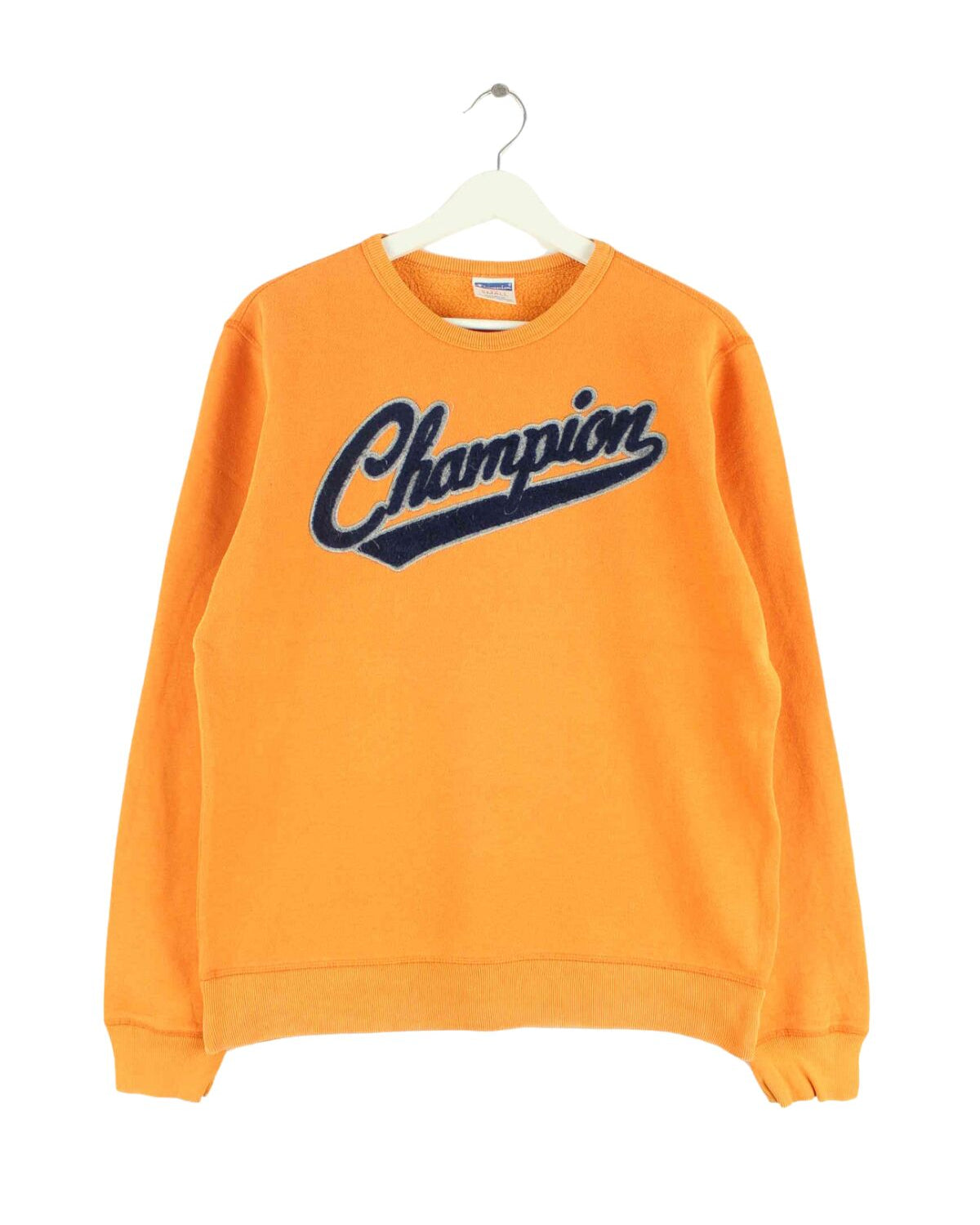 Champion Embroidered Logo Sweater Orange S (front image)
