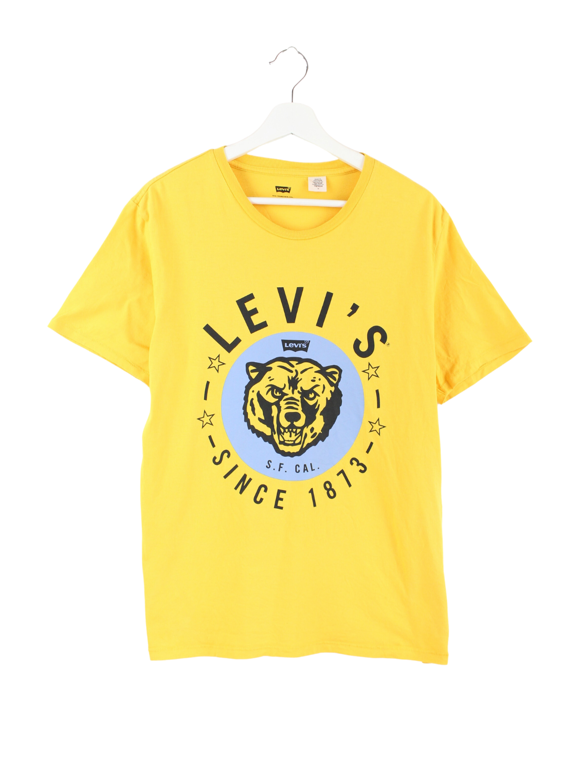 Levi s Bear Print T Shirt Yellow M Peeces