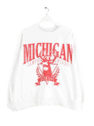 Vintage Michigan Print Sweater Weiß S (front image)