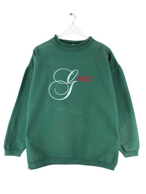 Guess 90s Vintage Embroidered pull vert XL