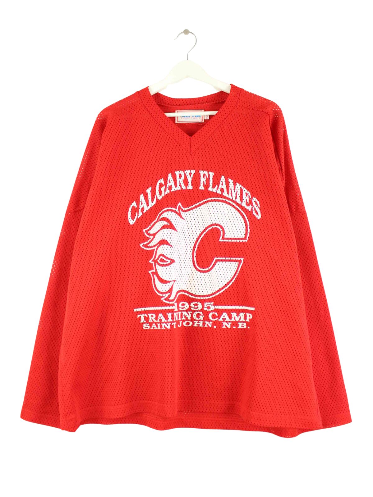 Vintage 90s Calgary Flames Jersey Rot 3XL (front image)