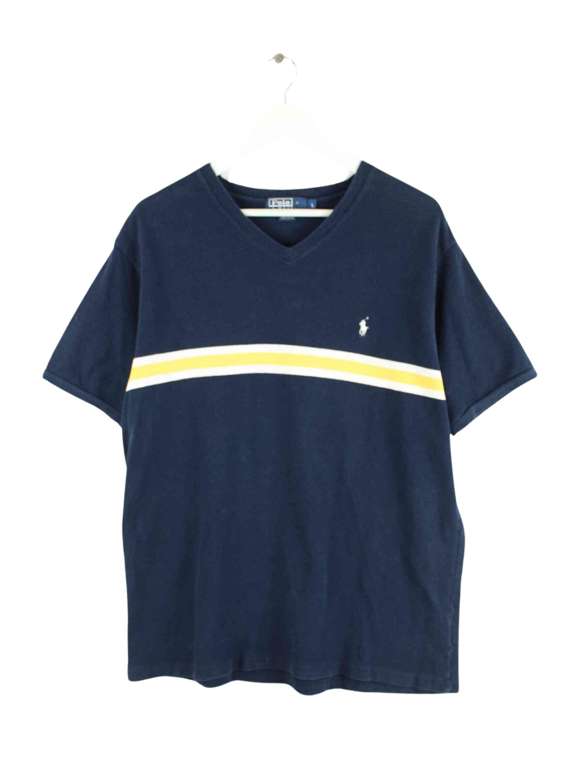 Ralph Lauren V-Neck T-Shirt Blau L (front image)