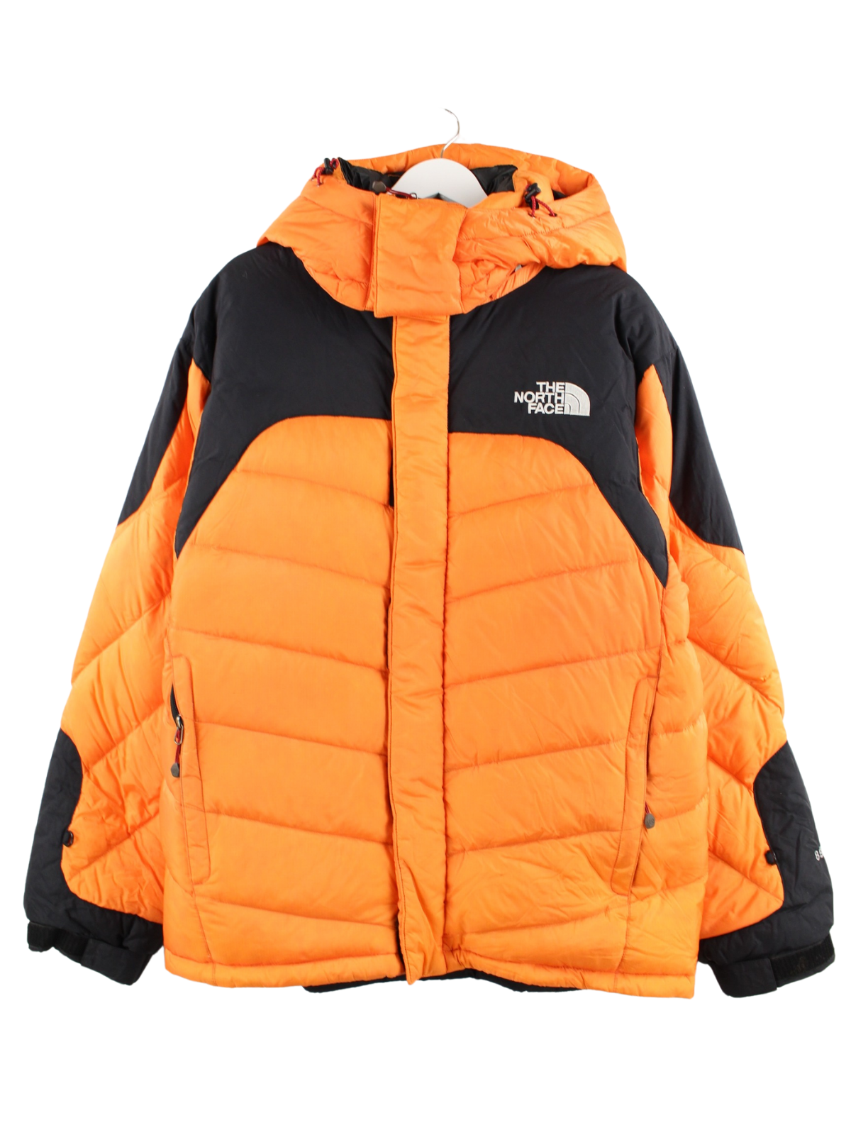 North face puffer jacket orange sales