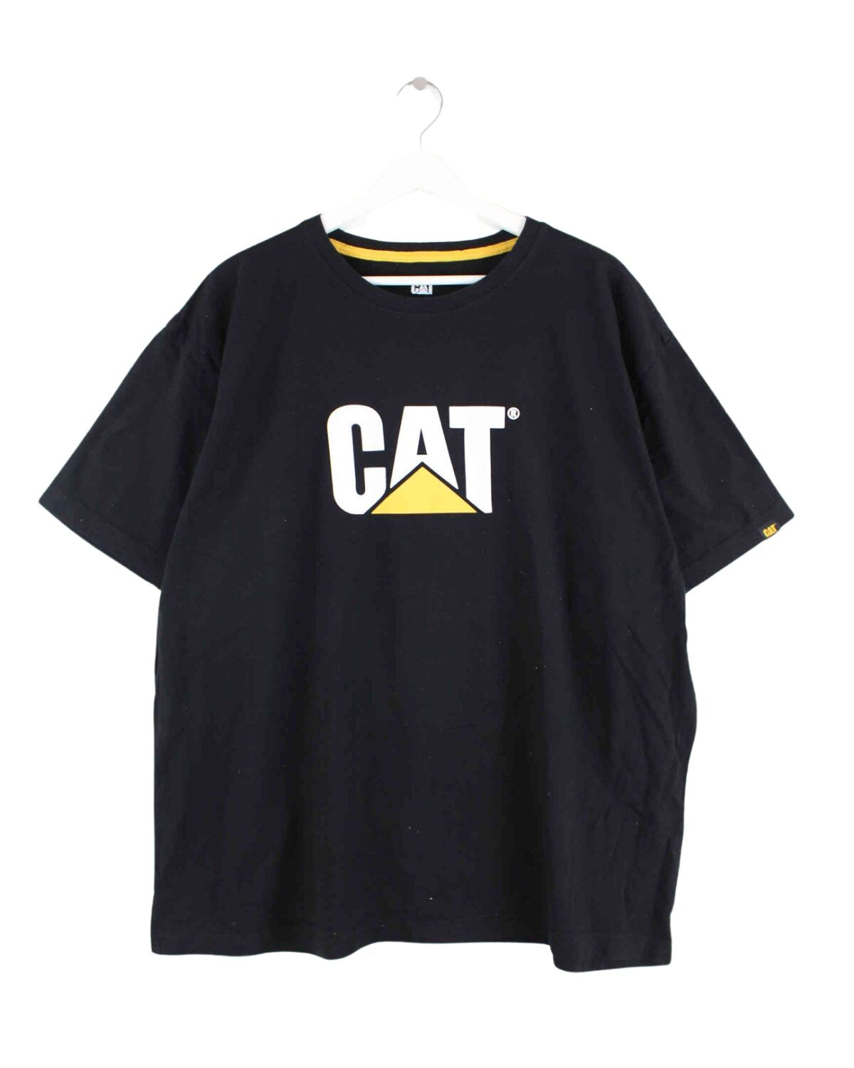 CAT Print T-Shirt Schwarz XXL (front image)