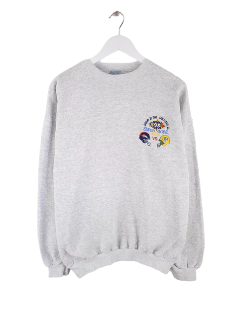 Logo 7 1998 Vintage NFL Super Bowl Print Sweater Grau L