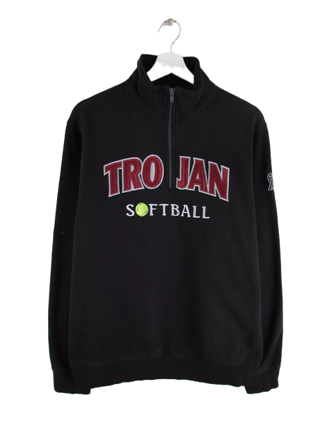 Sport Tek 00s Trojan Softball Half Zip Sweater Schwarz M