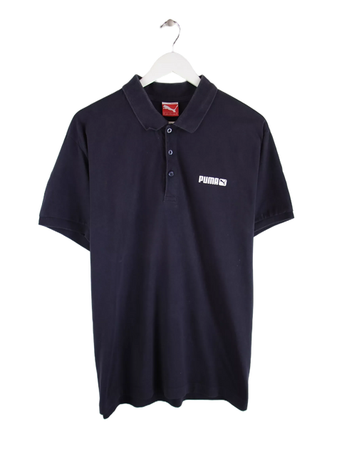 Puma Logo Print Polo Blau XL