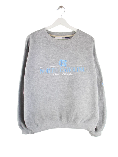 Crable Sportswear Damen 00s North Carolina Tar Heels Print Sweater Grau L