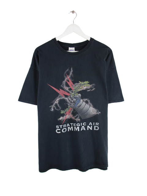 Gildan Strategic Air Command Print T-Shirt Schwarz XXL