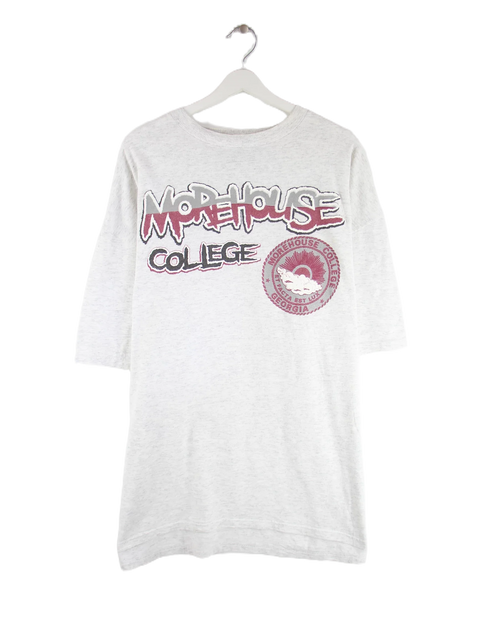 Vintage 90s Morehouse College Print T-Shirt Grau 3XL