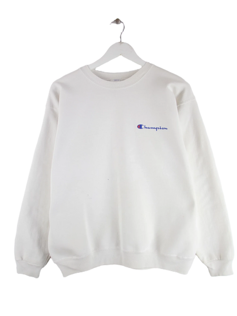 Champion 90s Vintage Basic Sweater Weiß M
