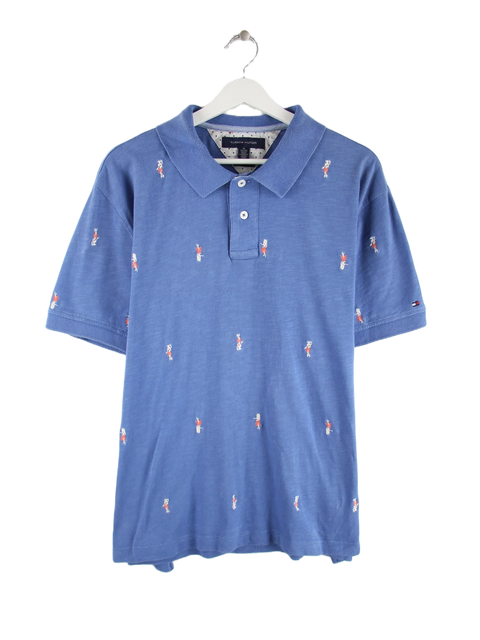 Tommy Hilfiger Embroidered Pattern Polo Blau XL
